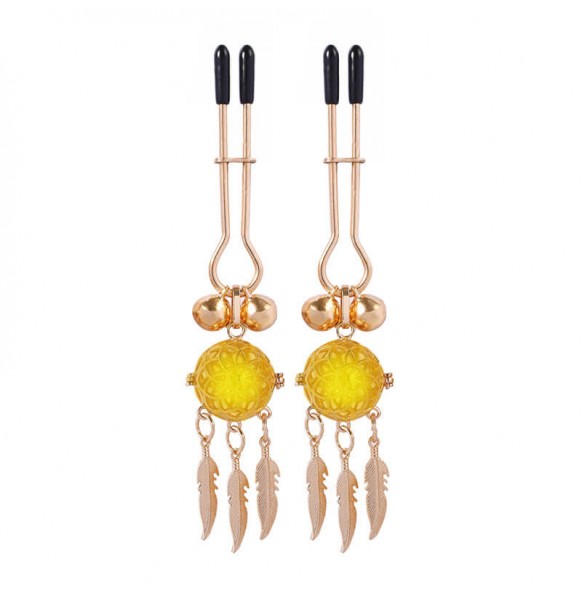 LOVERING - Nipple Clips With Bells (Warm Light) LOVERING - Nipple Clips With Bells (Warm Light)